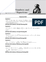 Complex Numbers and Quadratic Equation