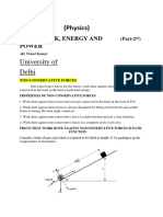 Work, Force and Energy Part-2 Non-Conservation Force and Powers