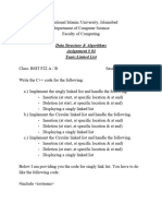 Assignment # 04 Linked List