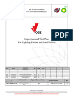 Inspection and Test Plan For Lighting Fixture and Small Power