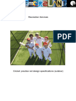 Cricket Practice Net Design Specifications Outdoor