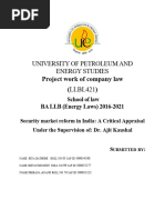 Project Work of Company Law