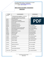 Calendario Civico Cultural, Ecológico y Turnos