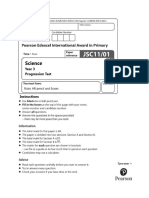 Edexcel International Primary (Iprimary) Year 3 Science Progression Test