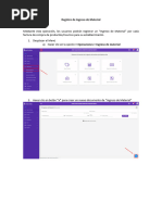 Manual - Ingreso de Material