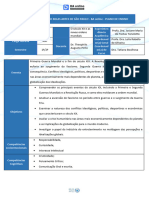 Plano de Ensino - O Século XX e As Novas Ordens Mundiais