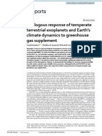 Analogous Response of Temperate Terrestrial Exoplanets and Earth's Climate Dynamics To Greenhouse Gas Supplement