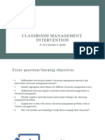 Classroom Management Intervention