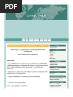 La Guerre Fraîche - Causes, Manifestations Et Conséquences