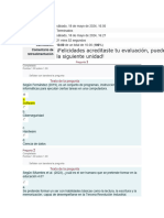 Examen Unidad Tres 1° y 2° Intento