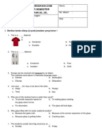 Soal PAT Kelas 5 - Bahasa Inggris