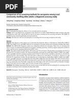 2024 - Comparison of Six Screening Methods For Sarcopenia Among Rural Community Dwelling Older Adults A Diagnostic Accuracy Study