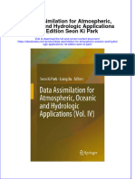 Ebook Data Assimilation For Atmospheric Oceanic and Hydrologic Applications 1St Edition Seon Ki Park Online PDF All Chapter