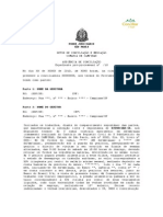 Modelo Termo de Acordo Pré-Processual - Divórcio