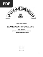 M.SC - Zoology (Integrted)