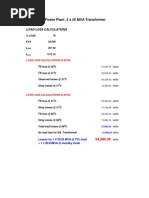 Transformer Losses Calculation