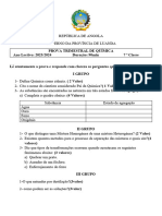 Prova Trimestral de Quimica 789