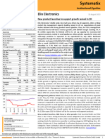 Systematix Sees 37% UPSIDE in Elin Electronics New Product Launches