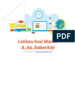 Latihan Soal Materi A, An, Some - Any