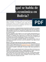 Por Qué Se Habla de Crisis Económica en Bolivia