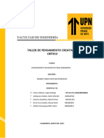 TALLER DE PENSAMIENTO CREATIVO Y CRÍTICO (Complemento Matematico)