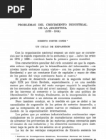 Roberto Cortes Conde Problemas Del Crecimiento Industrial de La Argentina (1870 - 1914) 1963