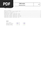 TANK Module: Sample Printout