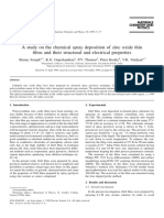 G2.a Study On The Chemical Spray Deposition of Zinc Oxide Thin