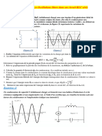 Série D'exercices: Les Oscillations Libres Dans Un Circuit RLC Série