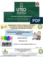 Facultad de Ciencias Empresariales: Carrera Licenciatura en Contabilidad Y Auditoría