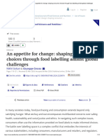 An Appetite For Change: Shaping Consumer Choices Through Food Labelling Amidst Global Challenges