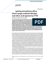 Comparing Amorphous Silica, Short Range Ordered Silicates and Silicic Acid Species by FTIR