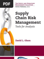 Supply Chain Risk Management: Tools For Analysis