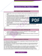 Governance Questions in UPSC Mains GS 1 2013 2021