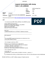 ABAP Program Terminates With Dump Dbif - Dsql2 - Default - CR - Error