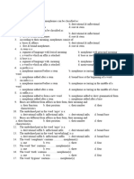 (NO KEY) Chapter 1 Multiple Choices Morphology