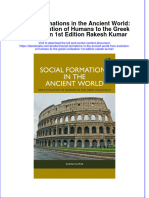 Social Formations in The Ancient World: From Evolution of Humans To The Greek Civilisation 1st Edition Rakesh Kumar