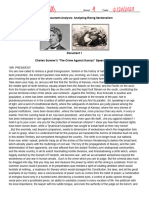 Document Analysis - Analyzing Rising Sectionalism