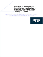 Full Ebook of An Introduction To Management Science Quantitative Approaches To Decision Making 16E 16Th Edition Jeffrey D Camm Online PDF All Chapter