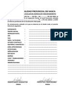 Acta de Inspeccion Ocular de Licencia de Funcionamiento