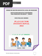 PLAN LECTOR INSTITUCIONAL 2024 - NIVEL SECUNDARIA - 1.° A 5.° GRADO