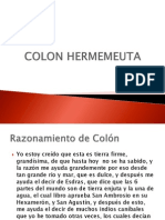 Colon Hermeneuta y Los Indios