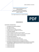 TD 3 de Macroeconomie Monetaire (L2 Bke)