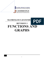 3 Revision Paper - Functions and Graphs CIE Math IGCSE Extended 0850