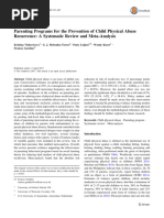 Parenting Programs For The Prevention of Child Physical Abuse Recurrence: A Systematic Review and Meta-Analysis