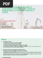 Evaluation Preliminaire Des Impacts Economiques Potentiels de La Sortie Du Burkina Faso, Du Mali Et Du Niger de La Cedeao