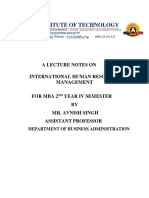 International Human Resource Management