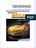 Full Essentials of Matlab Programming 3Rd Edition Chapman Solutions Manual Online PDF All Chapter