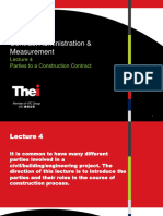 Lecture 4 Parties To A Construction Contract