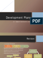 2.1. Types of Development Plans